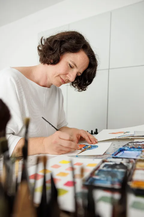 Gisela Goppel bei der Arbeit